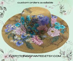 Description: Elevate your summer wardrobe with our exquisite hand-painted straw hat, featuring a stunning design of flowers, honeycomb, and bees. This unique sun hat is a perfect blend of artistry and functionality, offering you a chic accessory to protect yourself from the sun while showcasing your unique style. **Features - **Hand-Painted Design  Each hat is meticulously hand-painted with intricate flowers and bees, ensuring that no two hats are exactly alike. - **High-Quality Material  Made f Design Of Flowers, Flowers And Bees, Lafayette La, Sun Hats For Women, Hat For Women, Protect Yourself, Chic Accessories, Sun Hat, Straw Hat