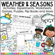 weather and seasons activities, experiments, worksheets, games, puzzles, flip books and more