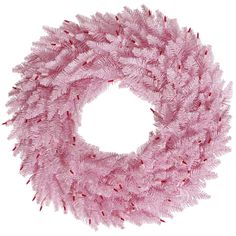 a pink wreath is shown on a white background