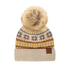 Get ready to be the talk of the town with this CC Nordic Fair Isle Beanie! With its festive Fair Isle print, luxurious faux fur pom, and authentic C.C ® Branding & Quality, you'll be turning heads wherever you go. And don't worry about maintenance - just pop it in the dryer on cold air and brush for maximum fluffiness. Trust us, this beanie is so cuddly and stylish, you won't want to take it off! PRODUCT FEATURES: Authentic C.C ® Branding & Quality Quality Faux Fur Pom Fair Isle Print After rece Fair Isle Beanie, Cozy Winter Fashion, Knitted Design, Animal Books, Faux Fur Pom Pom, Pom Beanie, Cold Air, Fur Pom Pom, Bottom Clothes