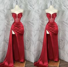 Red Sweet 16 Dresses, Dress Outfits Winter, With Boots Outfit, Dress Fall Outfits, Vestidos Color Vino, Red Corset Dress, Spring Party Dresses, Dressing Design, Short Jean Shorts