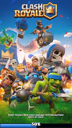 clash royale on the app store, with an image of several characters in different costumes