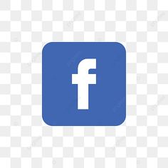 the facebook logo is shown in blue and white