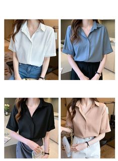 Short Sleeve Elegant Style Office Blouse Shirts – Tomscloth Plain Summer Office Tops, Solid Color Half Sleeve Office Top, Office Half-sleeve Solid Color Tops, Office Half Sleeve Tops, Half Sleeve Shirt For Workwear, Half Sleeve Shirt For Work, Casual Half Sleeve Office Tops, Casual Solid Color Tops For Office, Casual Solid Tops For Office