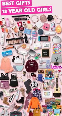 Best Gift Ideas for 13 Year old Girls [Extensive List] #first #birthday #gifts #firstbirthdaygifts Navigation By Category We know it can be tough coming up with creative teenage girl gift ideas for 13 year old girls. With these gifts, you’ll score major cool points. At 13, your little girl is finally all grownup and her gift choices will reflect that she is now officially a teenager. Makeup, jewelry, nail polish, and glittery stuff, are things she is going to love.Most girls at this age love mon Birthday Presents For Teens, Teen Presents, 13th Birthday Gifts, Teen Christmas Gifts, Christmas Gifts For Teen Girls, Cool Gifts For Teens, Vintage Hipster, Birthday Gifts For Teens