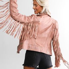 Great Used Condition Spring Fringed Long Sleeve Biker Jacket, Spring Fringe Long Sleeve Biker Jacket, Long Sleeve Biker Jacket With Fringe For Spring, Spring Biker Jacket With Fringe, Spring Fringe Biker Jacket, Leather Fringe Jacket, Summer Concerts, Fringe Leather Jacket, Red Rocks