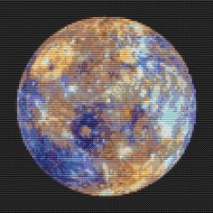 an image of the planet from space with blue and yellow paint on it's surface