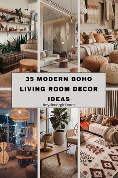 modern boho living room decor ideas that are easy to do in the day time