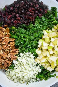 an assortment of fruits and vegetables in a bowl