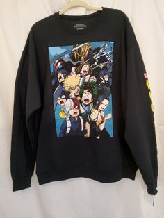 My Hero Academia sweater size XL. Academia Sweater, My Hero Academia, Hero Academia, My Hero, Sweater Sizes, Active Wear, Mens Accessories, Sweatshirts Hoodie, Mens Outfits