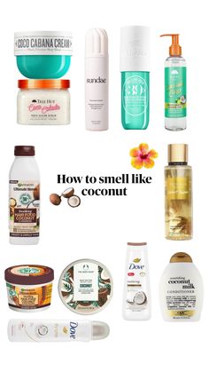 How to smell like coconut ! 🥥 #coconut #scent #howtosmelllike #inspo #cleangirl #vibes #aesthetic Perfumes That Smell Like Coconut, Coconut Products Aesthetic, Coconut Scent Combo, How To Smell Like, Scent Aesthetic, Smell Like Coconut, Coconut Smell