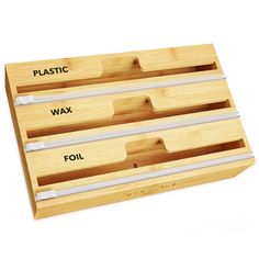 PRICES MAY VARY. ORGANIZED AND BEAUTIFUL - Make your kitchen storage neat and organized with this bamboo wrap organizer dispenser holder box. The aluminum foil organizer is designed for your different wraps kitchen storage organization accessories; SIZE: 14"L x 8.5"W x 3"H KITCHEN WRAPS STORAGE - Designed for plastic wrap, aluminum foil and wax paper; Not for rolls that are wider than 12"; The bamboo organizer for kitchen storage organization is 3" High; MEASURE YOUR DRAWER HEIGHT FIRST 21 LABEL Bamboo Organizer, Bamboo Wrap, Kitchen Wrap, Plastic Foil, Paper Dispenser, Store Organization, Storage Design, Plastic Wrap, Wax Paper