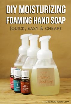 Want to make your own foaming hand soap at home? It's not hard! Try my super easy recipe using simple, non-toxic ingredients like liquid castile soap, water, moisturizing liquid carrier oils, and essential oils. This homemade version costs pennies to make a single batch (so cheap) and won't dry out your hands when you wash them often. Yl Oils, Yl Essential Oils, Castile Soap