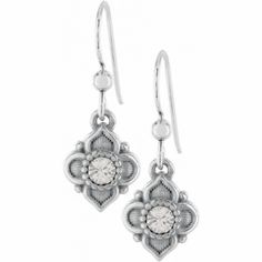 Alcazar French Wire Earrings  available at #Brighton Elegant Flower Earrings With French Hook, Delicate Silver Dangle Crystal Earrings, Elegant Nickel-free Metal Flower Earrings, Nickel-free Classic Silver Crystal Earrings, Nickel-free Silver Classic Crystal Earrings, Elegant Nickel-free White Gold Flower Earrings, Elegant Dangle Flower Earrings With French Hook, Elegant Silver Earrings With French Hook, Elegant Silver Filigree Flower Earrings