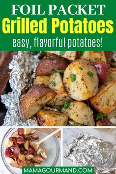 foil packet grilled potatoes easy, flavorful potatoes