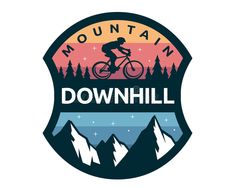 the mountain downhill logo is shown