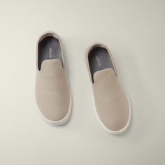 The Wool Lounger is a comfortable slip-on shoe made with super soft ZQ merino wool. It's the perfect casual shoe, ideal for everyday wear and conveniently machine washable. | Allbirds Women's Wool Loungers, Wool Slip-On Sneakers, Beige, Size 5 Comfortable Cushioned Slip-ons For Everyday, Casual Beige Slip-ons For Fall, Beige Slip-ons With Rubber Sole For Fall, Comfortable Cushioned Everyday Slip-ons, Comfortable Everyday Walking Shoes With Rubber Sole, Comfortable Cushioned Everyday Slip-on Sneakers, Comfortable Everyday Slip-ons With Round Toe, Comfortable Beige Sneakers For Everyday, Everyday Comfortable Round Toe Slip-ons