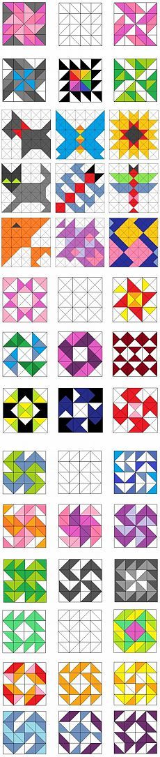 an image of different colored lines in the shape of squares and rectangles on white paper