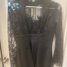 Lace Long Black Gown! Great For An Event! Dress Is Brand New And Never Worn! Gold Long Gown, Black Wedding Gown With Lace Trim, Red Prom Dress Sparkly, Black Floor-length Lace Evening Dress, Long Black Gown, Black Embroidered Floor-length Gown, Black Lace Trim Floor-length Gown, Sparkly Formal Dress, Black Lace Floor-length Maxi Dress