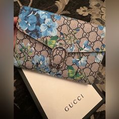 Beautiful Gucci Bag With Blue Flowers Gucci Multicolor Shoulder Bag For Daily Use, Elegant Multicolor Gucci Bags, Blue Gucci Shoulder Bag For Evening, Everyday Luxury Blue Clutch, Blue Gucci Travel Bag, Blue Gucci Shoulder Bag With Dust Bag, Designer Blue Gucci Shoulder Bag, Blue Gucci Evening Shoulder Bag, Blue Rectangular Gucci Bag