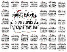 the most likely to pick under the christmas tree svg file for cricut