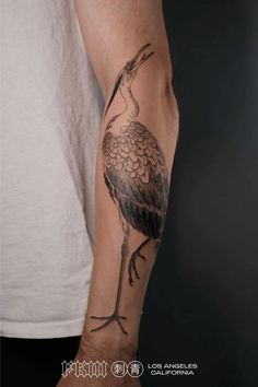 a man with a bird tattoo on his arm