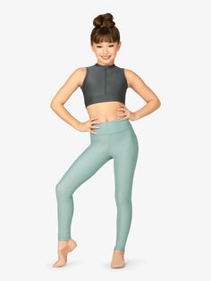 Charcoal - Crop Tops | BalTogs BT5339 | DiscountDance.com Stretch Tops For Dancewear And Sports, Stretch Dancewear Tops For Sports, Stretch Dancewear Tops, Bamboo Tank, Crop Top Jacket, Front Crop Top, Discount Dance, Dance Tops, In The Spotlight