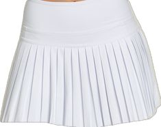 a women's white tennis skirt with pleating