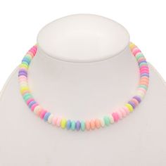 Trendy Adjustable Beads, Adjustable Trendy Beads, Trendy Spring Choker Jewelry, Multicolor Choker Jewelry For Spring, Cute Multicolor Plastic Necklaces, Trendy Spring Jewelry With Letter Beads, Trendy Beaded Jewelry For Spring, Multicolor Choker For Spring, Multicolor Spring Choker Jewelry