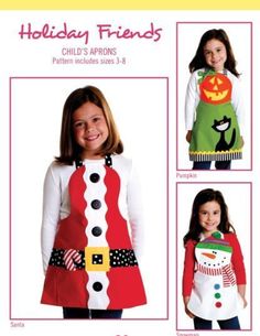 the children's apron is designed to look like a snowman