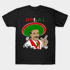 Here's a cool two sided Cinco de Mayo t-shirt. The front says Hola and the back says Adios MF, with the guy holding an Adios MF drink. -- Choose from our vast selection of Crewneck and V-Neck T-Shirts to match with your favorite design to make the perfect graphic T-Shirt. Pick your favorite: Classic, Boxy, Tri-Blend, V-Neck, or Premium. Customize your color! For men and women. Black Novelty T-shirt For Fan Merchandise, Black Crew Neck T-shirt For Cinco De Mayo, Cinco De Mayo Black Graphic T-shirt, Cinco De Mayo Graphic Print T-shirt, V Neck T Shirt, Print T Shirt, Graphic Tshirt, Tshirt Designs, T Shirt