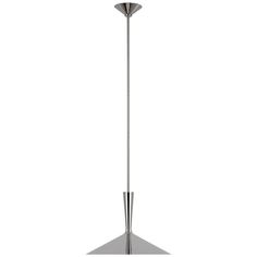 a tall metal light fixture on a white background