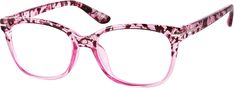 It's time to add some flair and color to your wardrobe with these women's frames. This full-rim square design is constructed of flexible plastic with a glossy finish and will make a fantastic pair of eyeglasses. Choose from translucent classic tortoiseshell or pink tortoiseshell combined with a gradient yellow or pink on the rims. Both styles sport a silver metal accent on the temple arms. Please note the actual pattern on eyeglasses may vary slightly from the one pictured. | Zenni Women's Squar Cat Eye Colors, Zenni Optical, Pink Square, Fashion Star, Fashion Eye Glasses, Cute Glasses, Oval Face Shapes, Square Glasses, Fashion Glasses