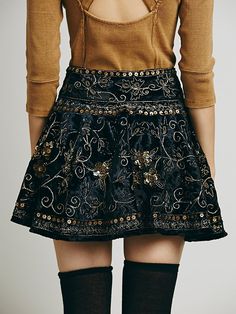 Free People Little Layla Velvet Mini, $168.00 Free People Clothing, A Skirt, Mode Inspo, Maxi Skirts, Knee High Socks, Date Outfits, Pastel Goth