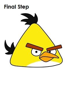 an angry bird with the words final step on it's face and bottom half