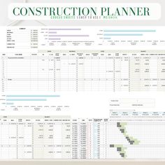 the construction planner is displayed on a table