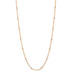 Ball Station Chain - Think Goodness Delicate Rose Gold Metal Chain Necklace, Rose Gold Delicate Chain Necklace, Trendy Rose Gold Delicate Chain Necklace, Trendy Adjustable Rose Gold Chain Necklace, Trendy Rose Gold Chain Necklace With Adjustable Chain, Trendy Rose Gold Adjustable Chain Necklace, Rose Gold Delicate Chain Long Necklace, Rose Gold Long Chain Necklace, Window Charm