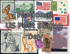 stamps with the words national us post stamp day