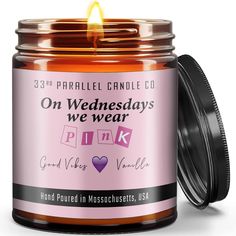 PRICES MAY VARY. 🕯️ ON WEDNESDAY'S WE WEAR PINK! Our candle makes an excellent present. Perfect for your best friend, BFF, sister, mom, daughter, wife, aunt, cousin, niece, grandma, coworkers, employee. 🕯️ CANDLE GIFTS FOR WOMEN: Our "On Wednesdays We Wear Pink" Candle with gift box is the perfect friendship candle and makes a great gift for your best friends, sister, girlfriend. Everyone will appreciate the humor and quality of this candle. Whether you have a new friend, old friend, longtime Sisters Candles, Fun Candles, Women Best Friends, Friendship Candle, Long Distance Friends, Pink Candle, Candle Gifts, Friend Bff, Friend Friendship