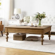 This 52" storage coffee table brings a classic accent to your living room while providing ample storage. Made from a blend of solid and engineered wood, its rectangular top features a lift-top design that reveals a hidden storage compartment for magazines, remotes, and more. The solid wood base features turned feet in an acorn finish, adding warmth to your space. With a weight capacity of 100 lbs. this table is ideal for displaying your favorite decor pieces or holding your coffee and snacks. Pa Coffee Table Rectangle, Lift Top Coffee Table, Ottoman Coffee Table, Table With Storage, End Tables With Storage, Rectangular Coffee Table, Upholstered Arm Chair, Coffee Table With Storage, Storage Shelf