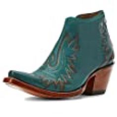 Super Cute Ankle Cowboy / Cowgirl Boots. Fun For Halloween Too! Blue Boots With Snip Toe For Fall, Blue Fall Boots With Snip Toe, Blue Snip Toe Boots For Fall, Blue Snip Toe Heeled Boots For Fall, Boots Fun, Embroidered Cowgirl Boots, Boots Vintage, Cowboy Cowgirl, Cowboy And Cowgirl