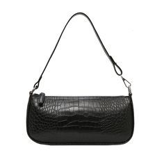 Womens Black Handbag Purse Png, Alligator Pattern, Alligator Skin, Pu Leather Bag, Skin Pattern, Handbags Casual, Shoulder Messenger Bag, Girls Bags, Small Handbags