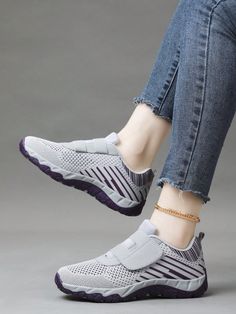 New Arrival Gray Sports Shoes For Women, All Seasons, Slip-Resistant And Breathable Dusty Purple     Graphic,Plain    Women Shoes, size features are:Bust: ,Length: ,Sleeve Length: Casual Purple Breathable Walking Shoes, Sporty Flat Sneakers For Jogging, Sports Slip-on Sneakers With Elastic Laces, Non-slip Round Toe Sneakers With Breathable Fabric, Slip-on Sneakers With Elastic Laces For Sports, Non-slip Round Toe Walking Shoes For Jogging, Non-slip Round Toe Slip-on Sneakers For Jogging, Sporty Purple Sneakers, Purple Sporty Sneakers