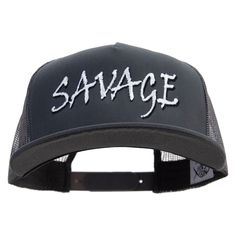 Savage Embroidered Cap Big Size 5 Panels Mesh Flat Bill SnapbackMade of 65% polyester and 35% cotton.One size XL to 3XL size.High profile structured with 5 panels.Has an adjsutable velcrorized strap closure.Brim measures 3 inches wide.Crown measures 3.5 inches deep.Adult/Unisex.A great all year round hat.8(W) X 11(L) X 5(H) inches.Lightweight and durable material.All season.Hand washable.Imported. Mesh Flats, Round Hat, Embroidered Cap, Big Hat, Embroidered Caps, Sticker Patches, Patch Design, Custom Hats, Ball Cap