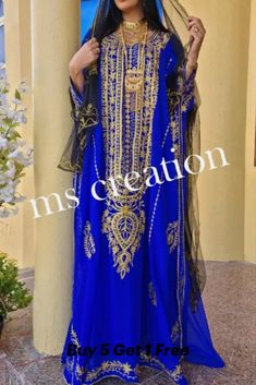 "Explore t Abaya Wedding, Kaftan Wedding Dress, Kaftan Fashion, Kaftan Wedding, Farasha Abaya, African Kaftan, Blue Dart, Hijab Wedding Dress, Dubai Style