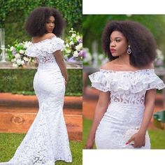 White Mermaid Black Girl African Girl Prom Dresses Off the Shoulder Lace Evening Formal Gowns Vestidos sold by Wedding store on Storenvy Prom Dresses Off The Shoulder, African Lace Styles, Ankara Fashion, Afrikaanse Mode, Lace Dress Styles, African Wedding Dress, Prom Girl Dresses, African Lace Dresses, Womens Wedding Dresses