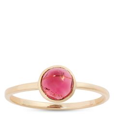 Lisa Bridge Round Pink Tourmaline Ring, 14K Yellow Gold Pink Sapphire Bezel Ring, Pink 14k Gold Birthstone Ring, Tourmaline Birthstone Ring With Bezel Setting, Tourmaline Birthstone Ring In Fine Jewelry Style, Pink Birthstone Ring With Bezel Setting, Pink Round Birthstone Ring With Bezel Setting, Pink Gold 14k Ruby Ring, Pink Ruby Ring With Bezel Setting In 14k Gold, Star Mural