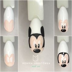 Mickey Nails art tutorial Nails Disney