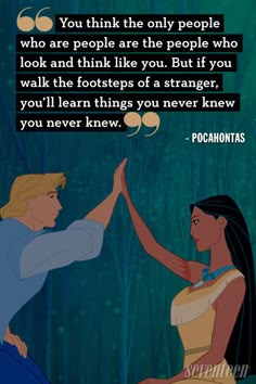 two disney princesses touching hands with the caption, you think the only people who are