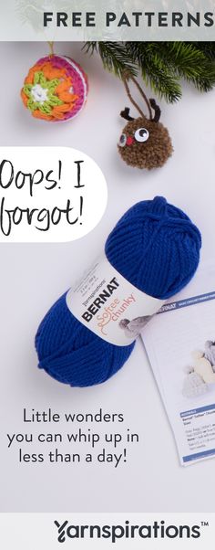 an advertisement for yarn and crochet is shown with the words, free patterns